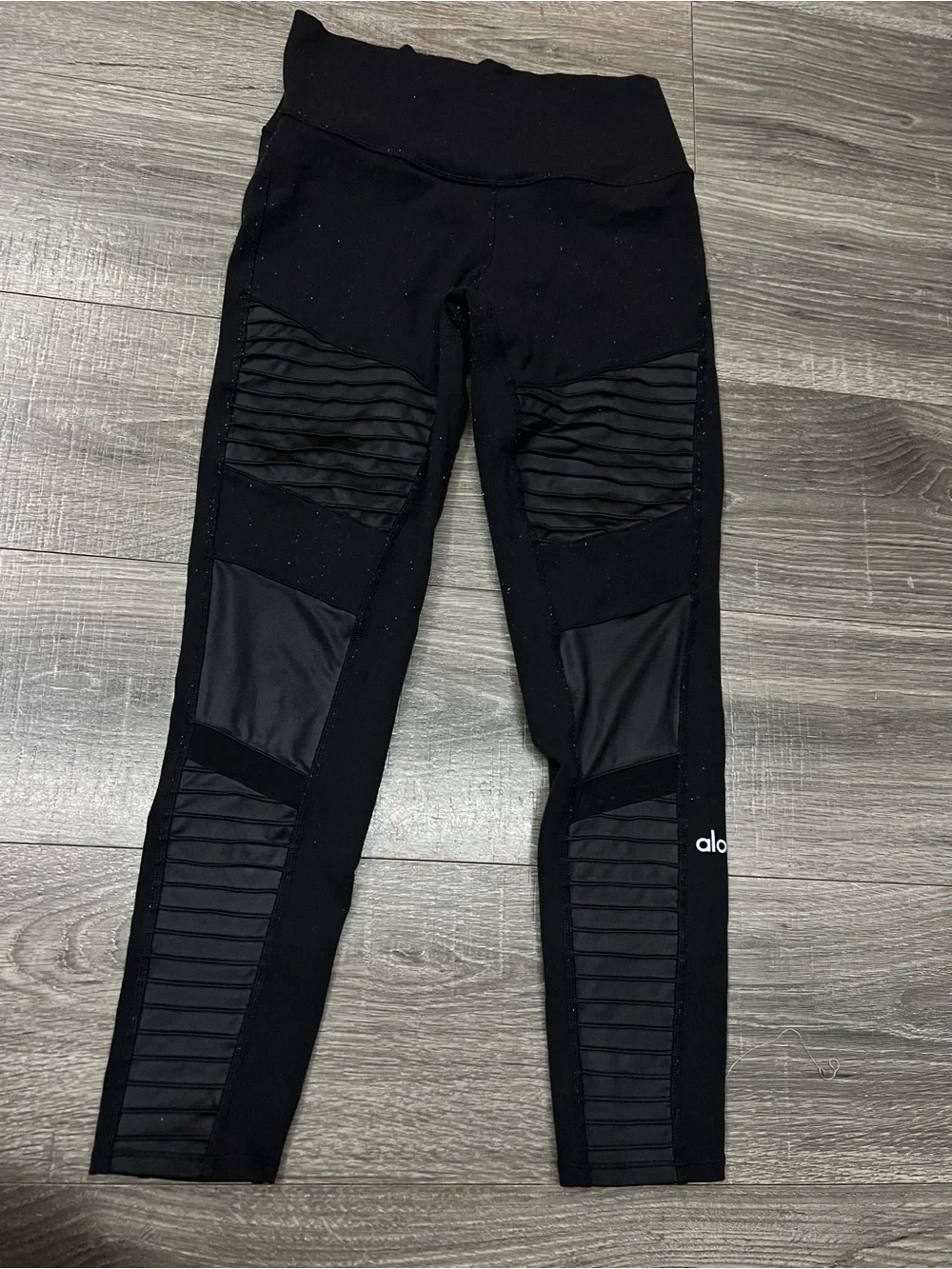 Alo Yoga High-Waist Moto Leggings women's size medium black